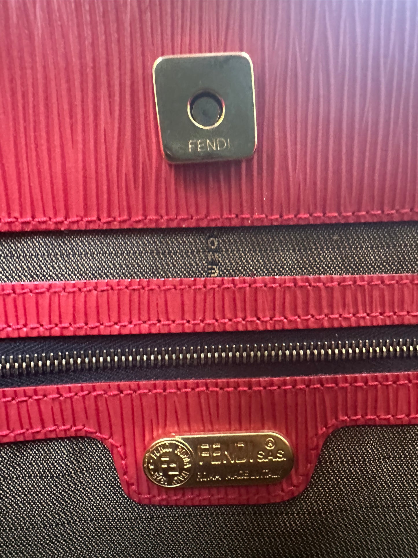 Fendi Vintage Leopard Handbag with Matching Belt