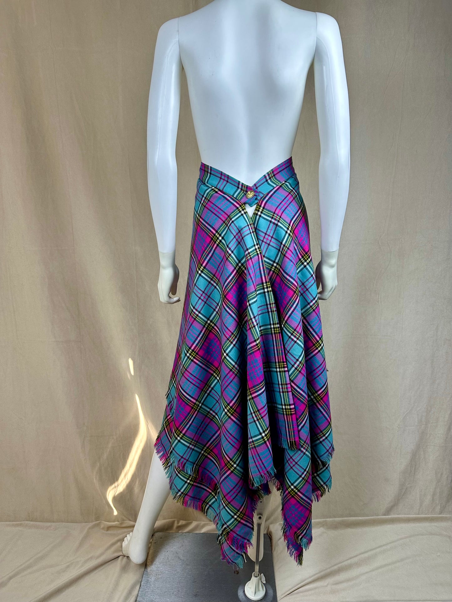Vivienne Westwood FW 1993 Tartan Wrap Skirt