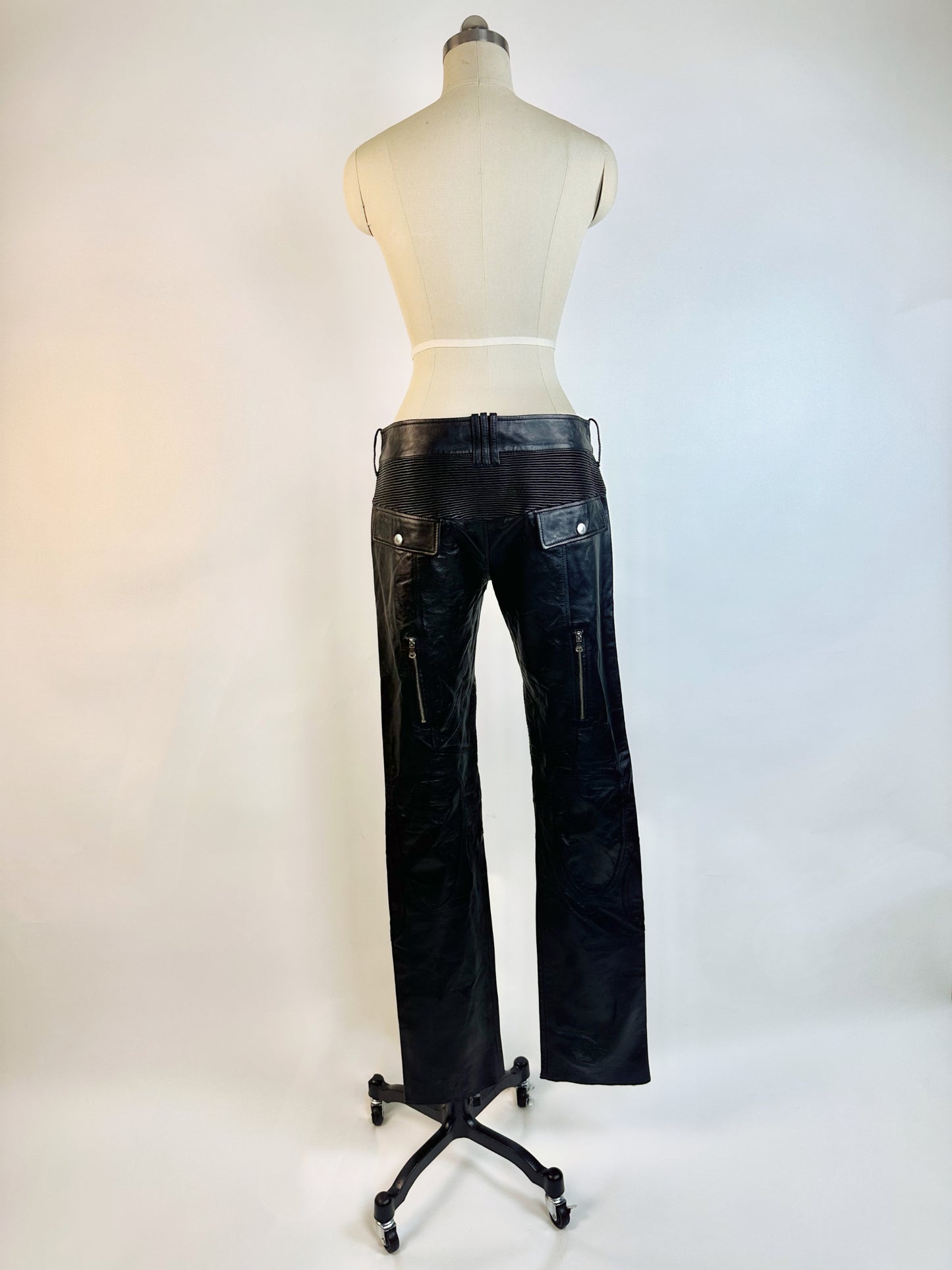 Dolce & Gabbana SS 2003 Leather Biker Pants