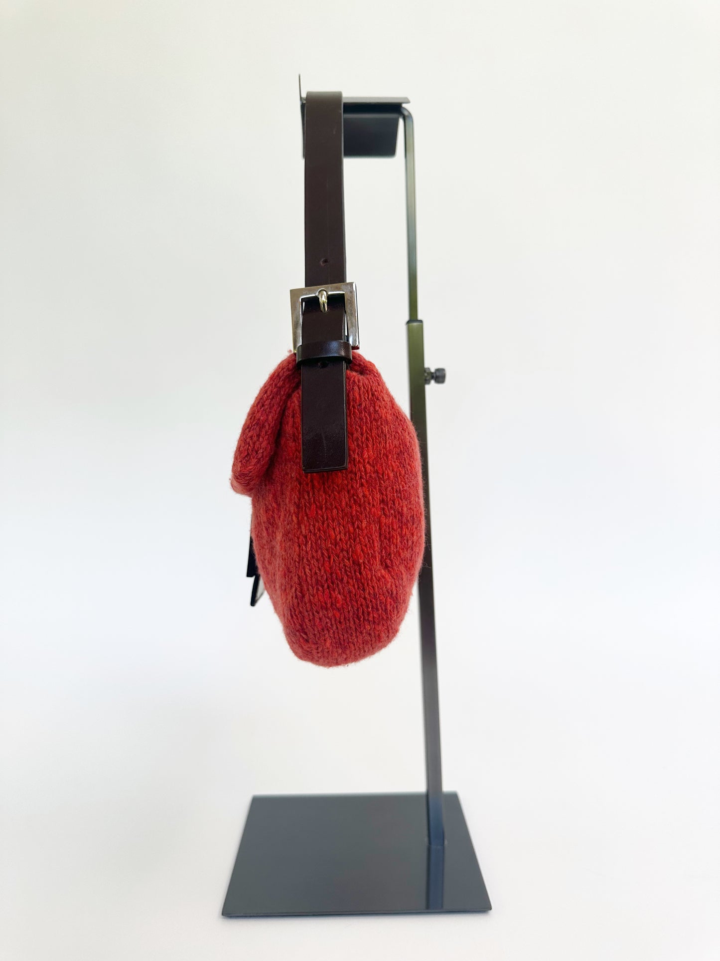 Fendi FW 1999 Orange Wool + Cashmere Shoulder Bag