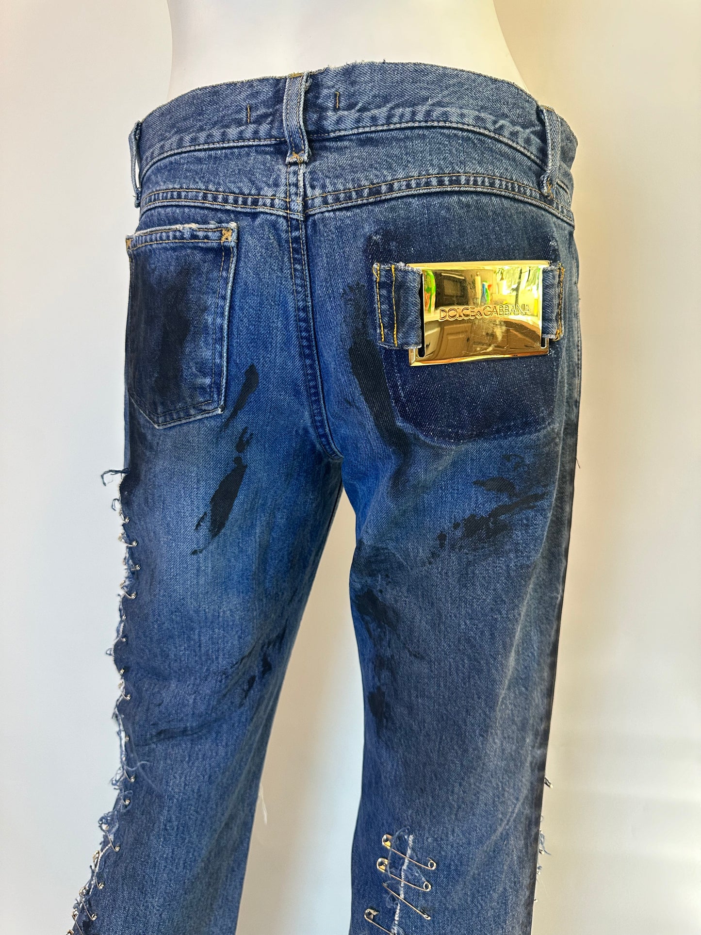 Dolce & Gabbana SS 2001 Safety Pin Jeans
