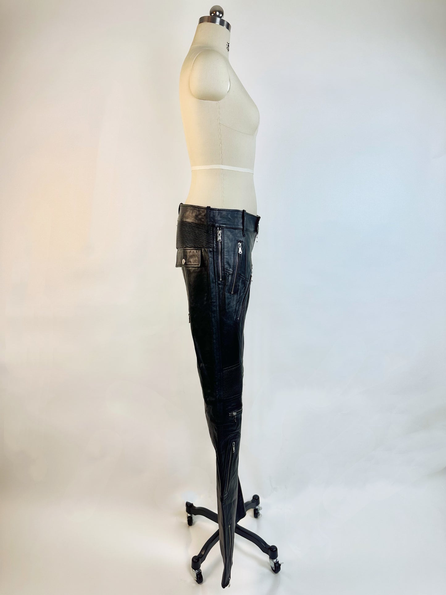 Dolce & Gabbana SS 2003 Leather Biker Pants
