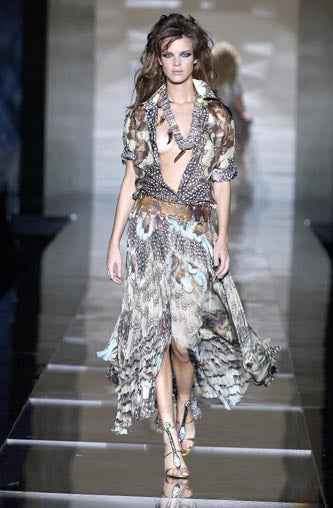 Roberto Cavalli SS 2004 Silk Dress