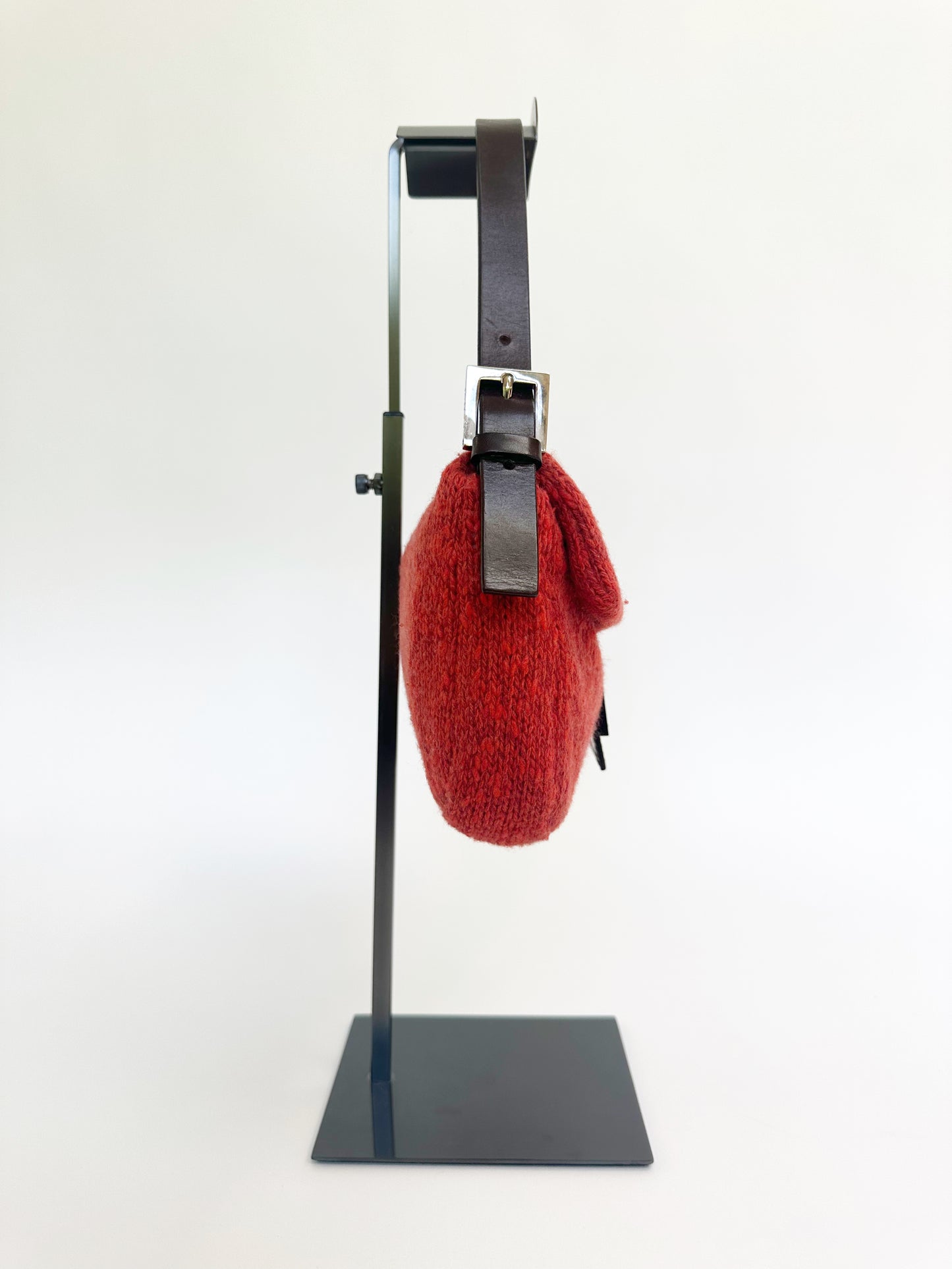 Fendi FW 1999 Orange Wool + Cashmere Shoulder Bag