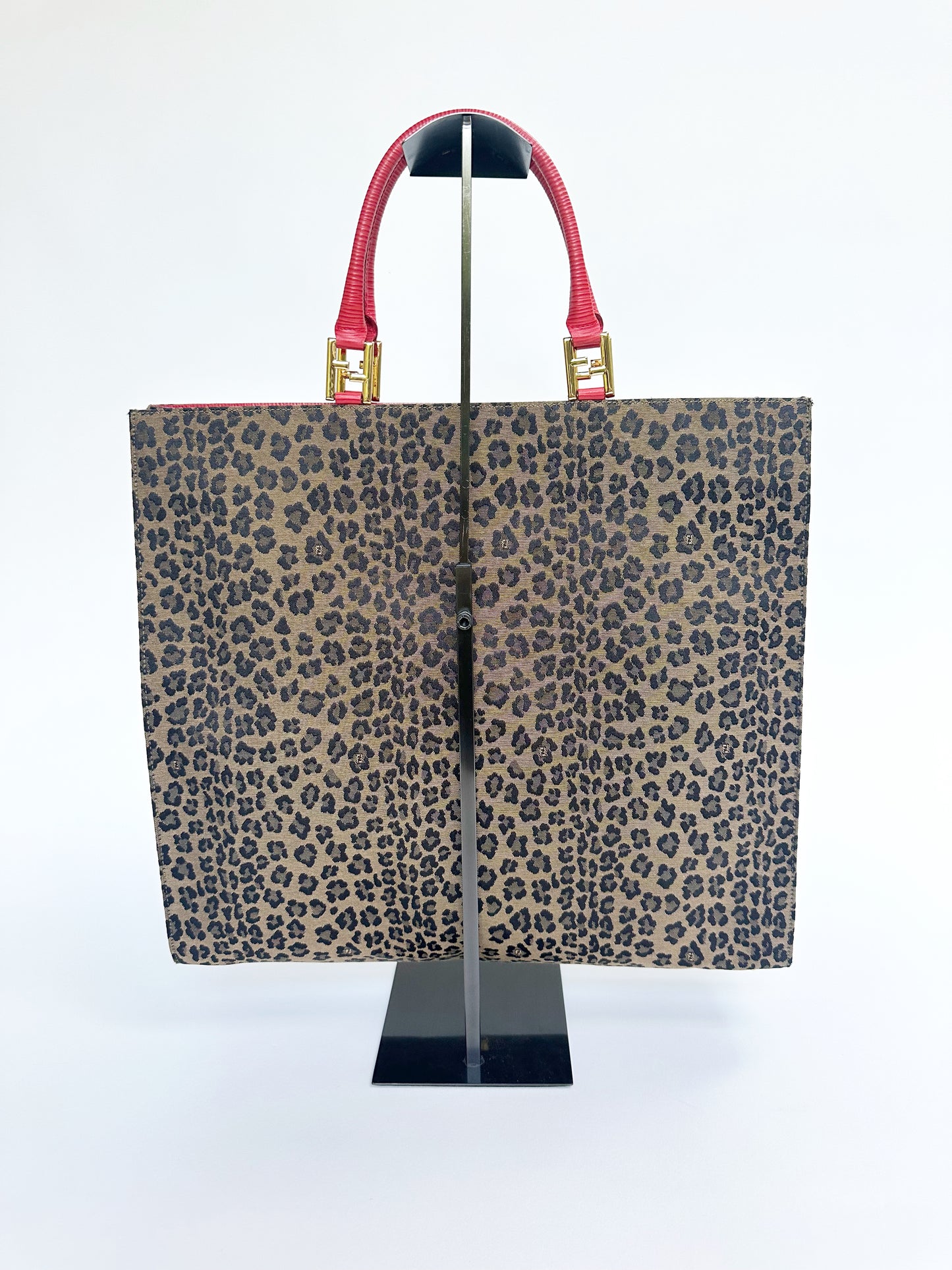 Fendi Vintage Leopard Handbag with Matching Belt