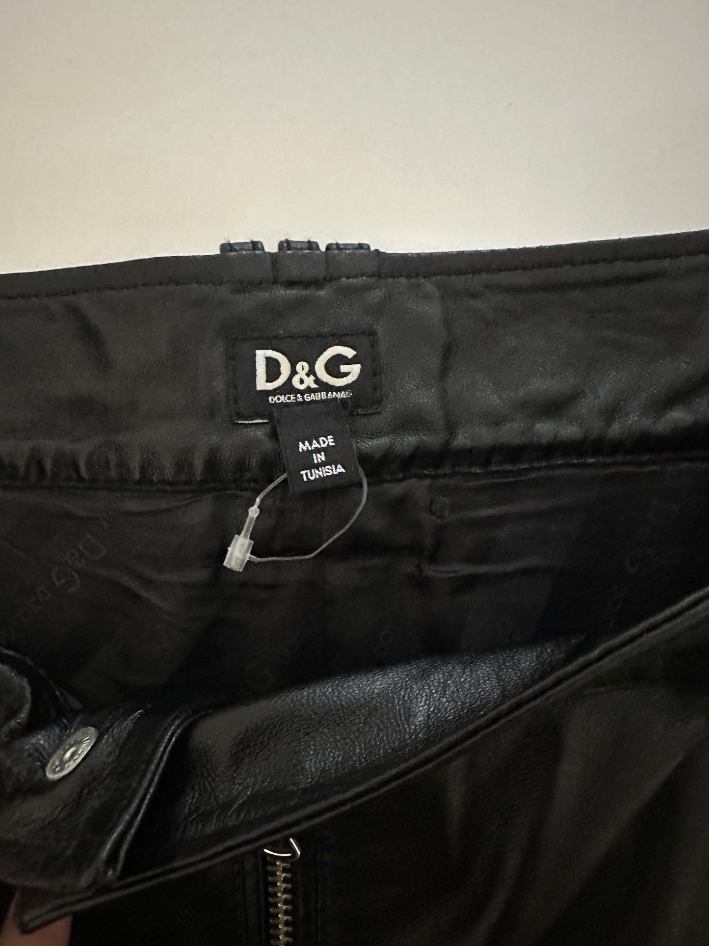 Dolce & Gabbana SS 2003 Leather Biker Pants