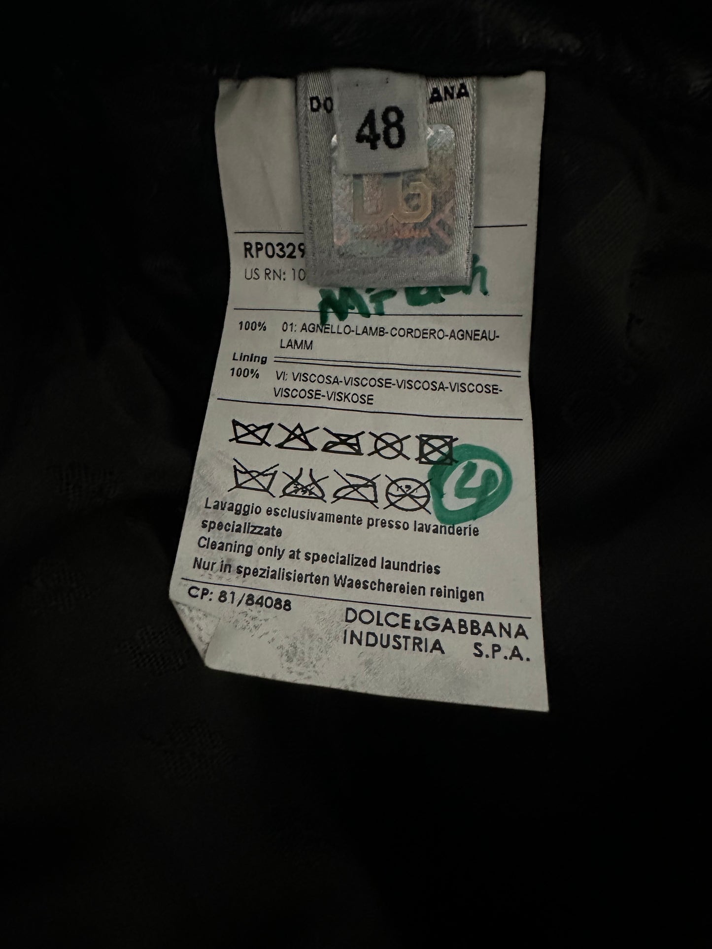 Dolce & Gabbana Vintage Leather Biker Pants with Tags Attached