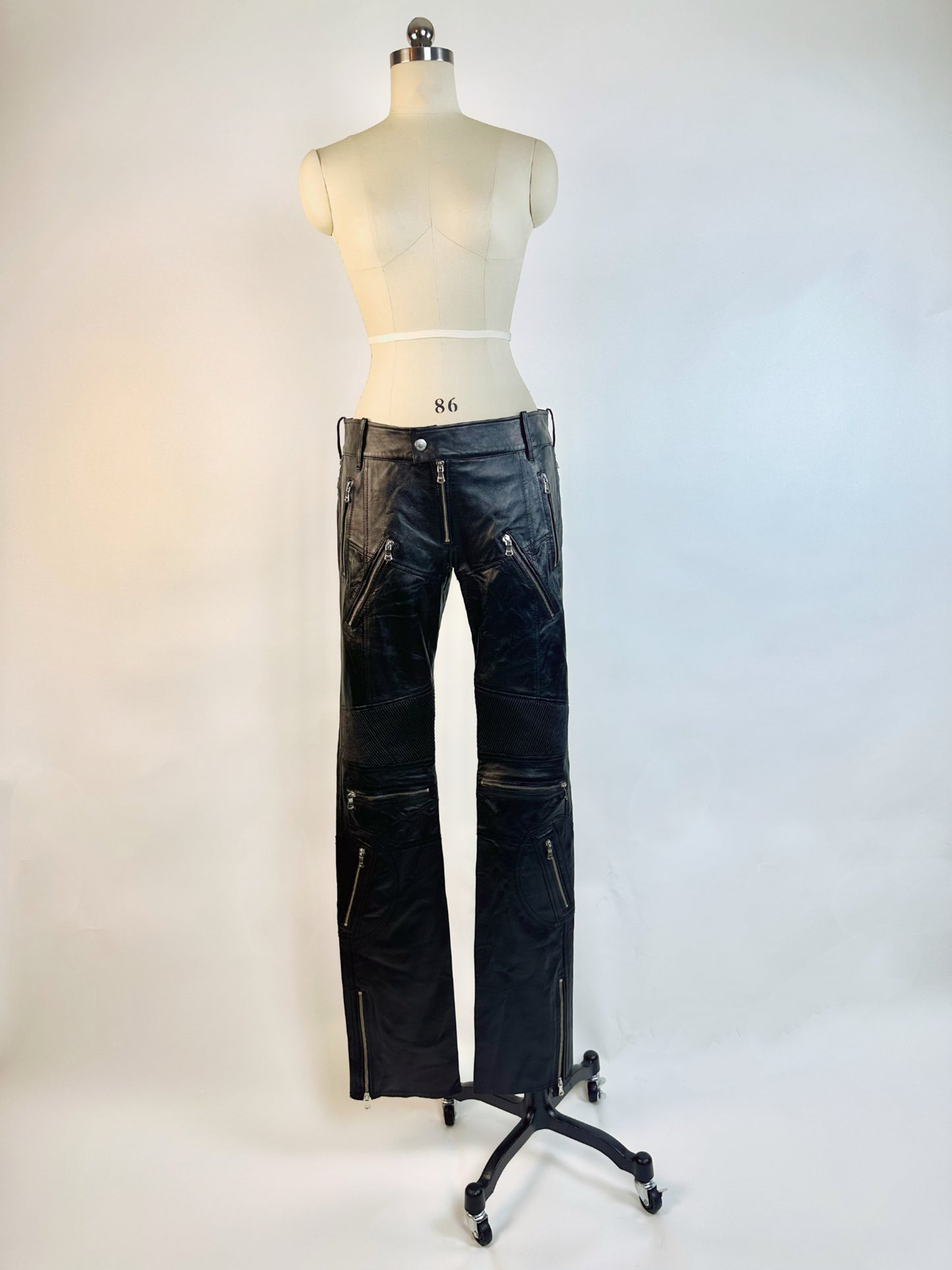 Dolce & Gabbana SS 2003 Leather Biker Pants