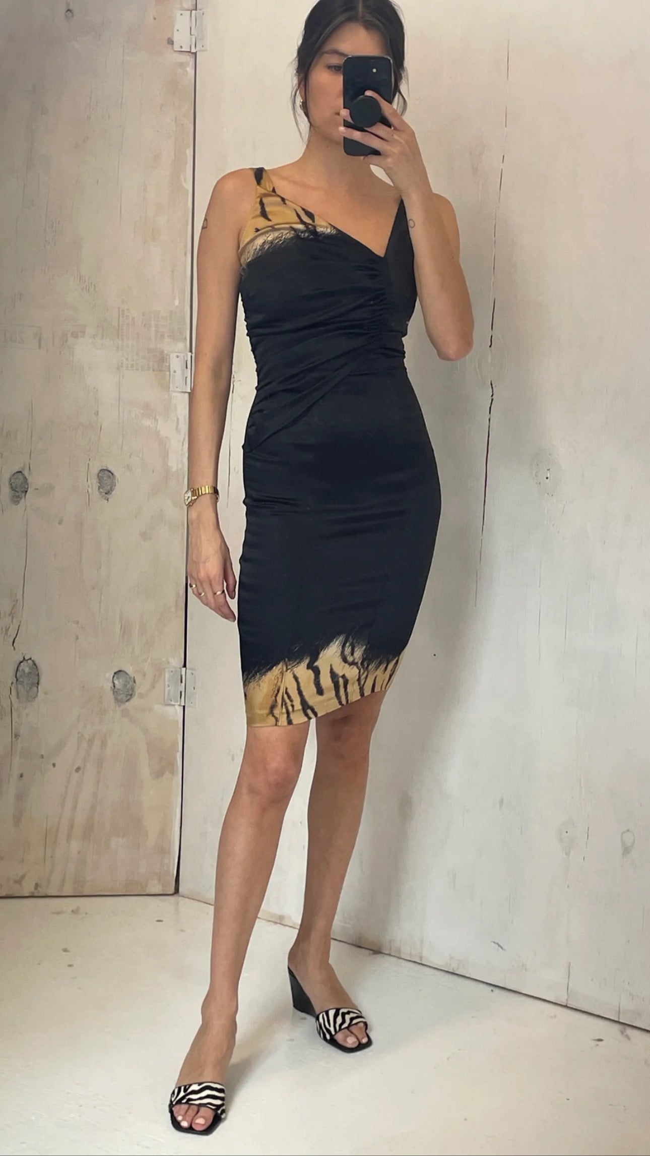 Roberto Cavalli FW 2000 Silk Dress