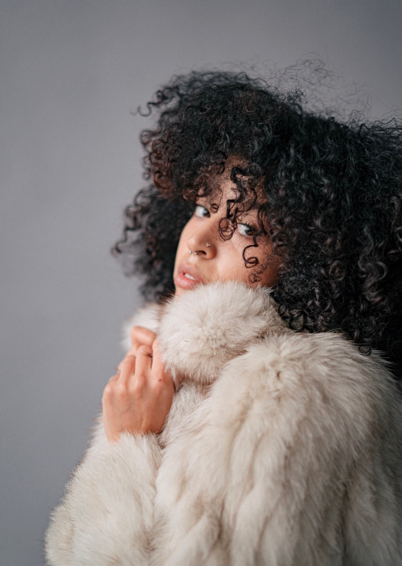 1969 White Fox Fur Coat