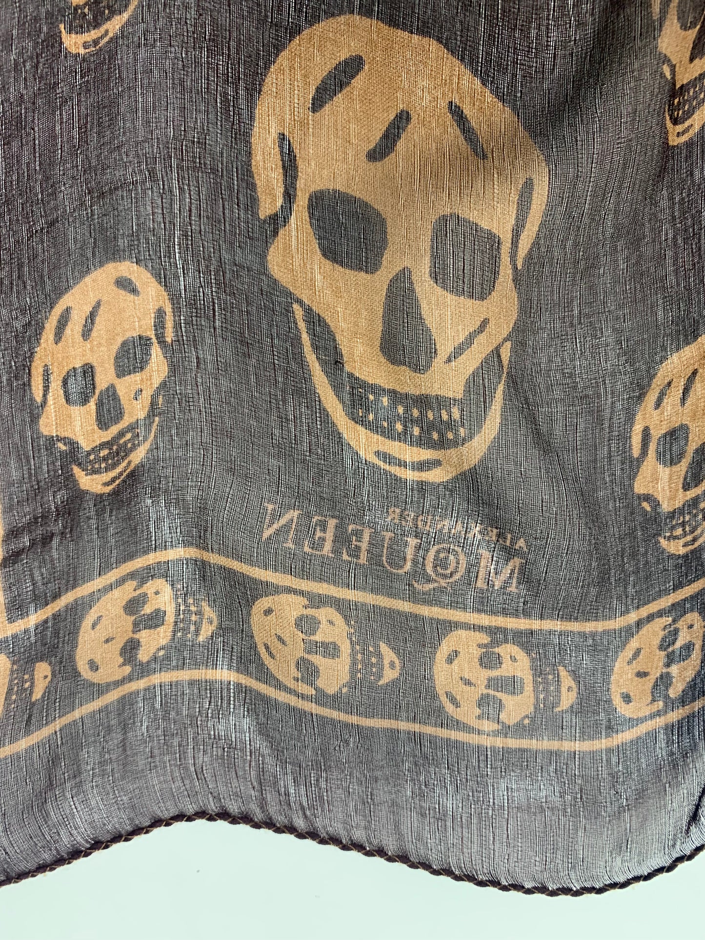 Alexander McQueen FW 2003 Silk Skull Scarf