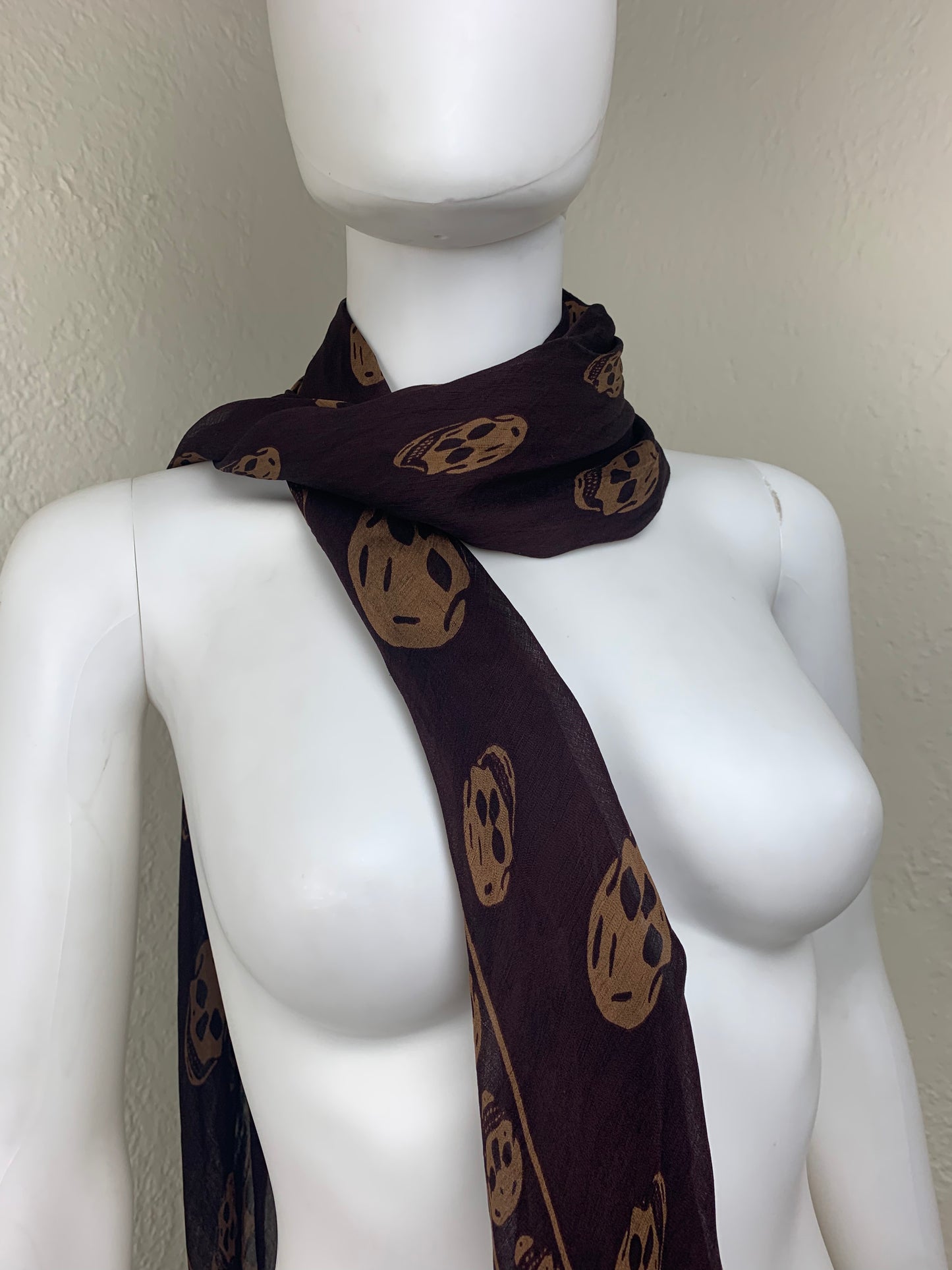 Alexander McQueen FW 2003 Silk Skull Scarf