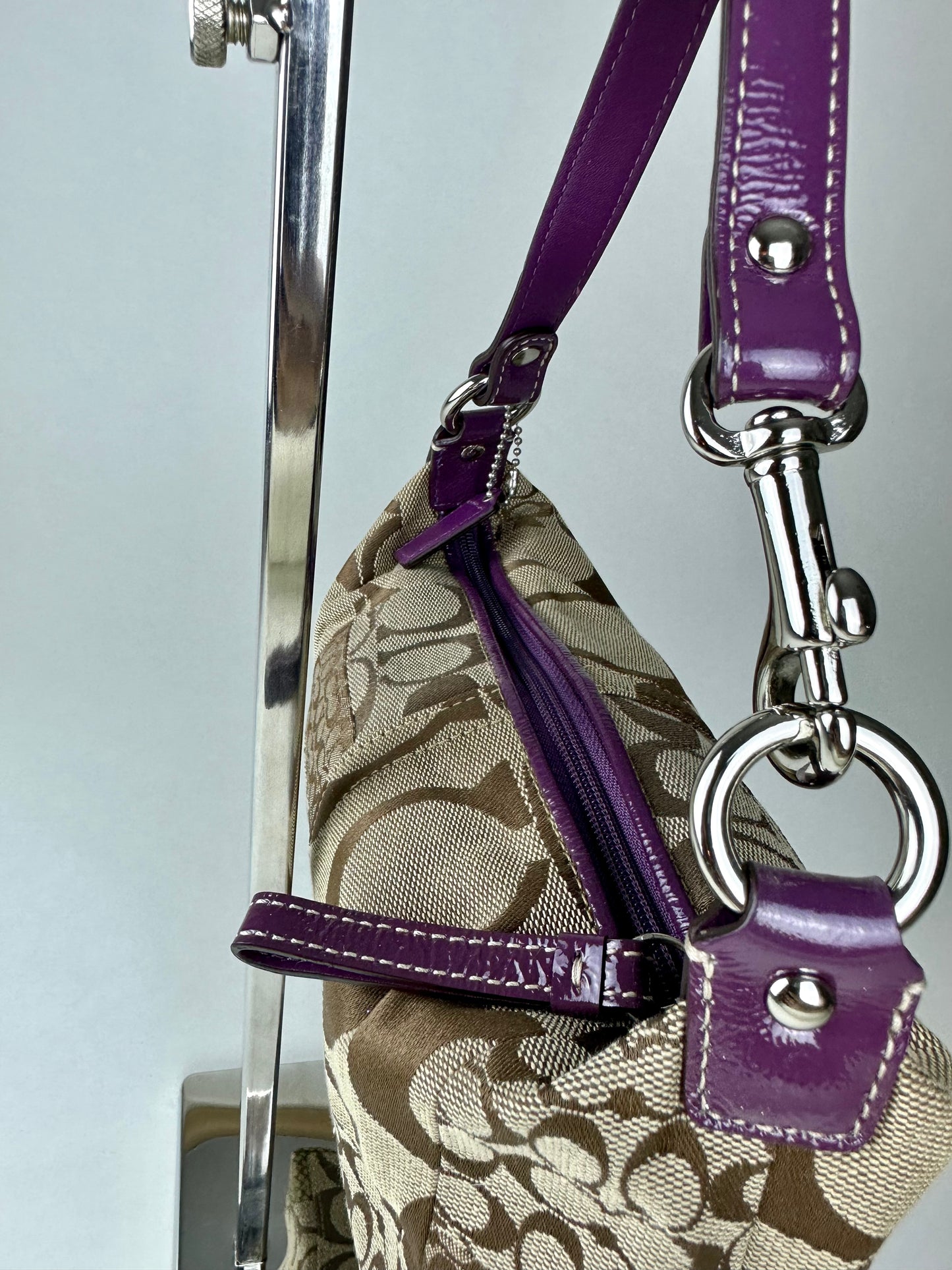 Vintage purple shop coach purse