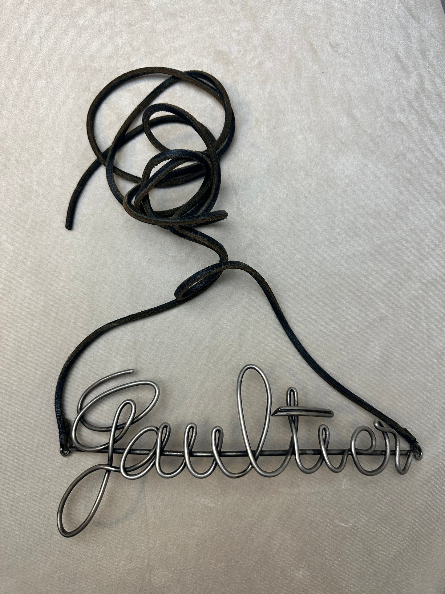 Jean Paul Gaultier Rare SS 2003 Cursive Logo Belt