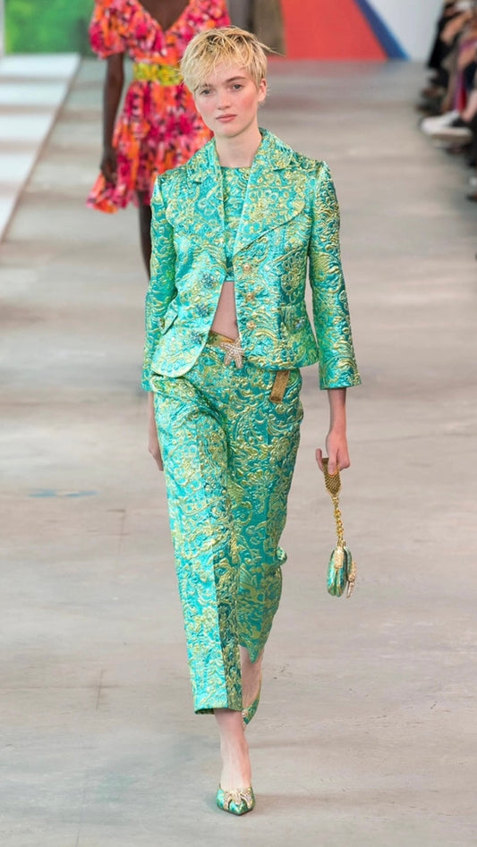 Dolce & Gabbana SS 2000 Paisley Print Pant Set