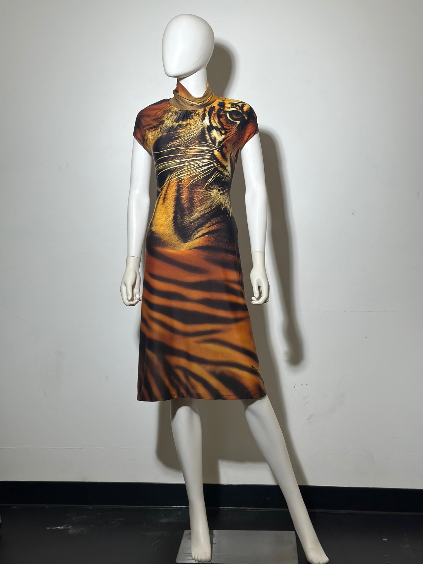 Roberto Cavalli FW 2000 Tiger Print Dress
