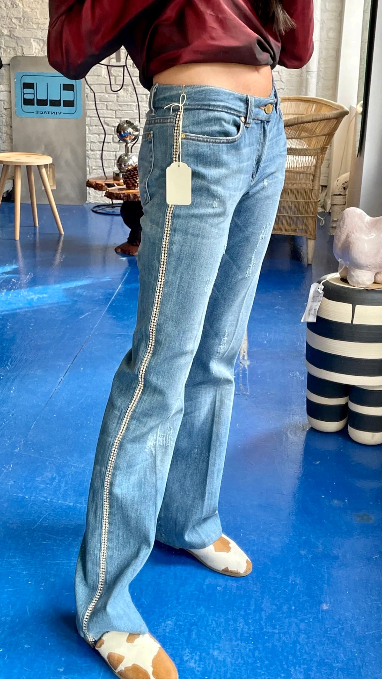 Roberto Cavalli Vintage Rime-stone Jeans