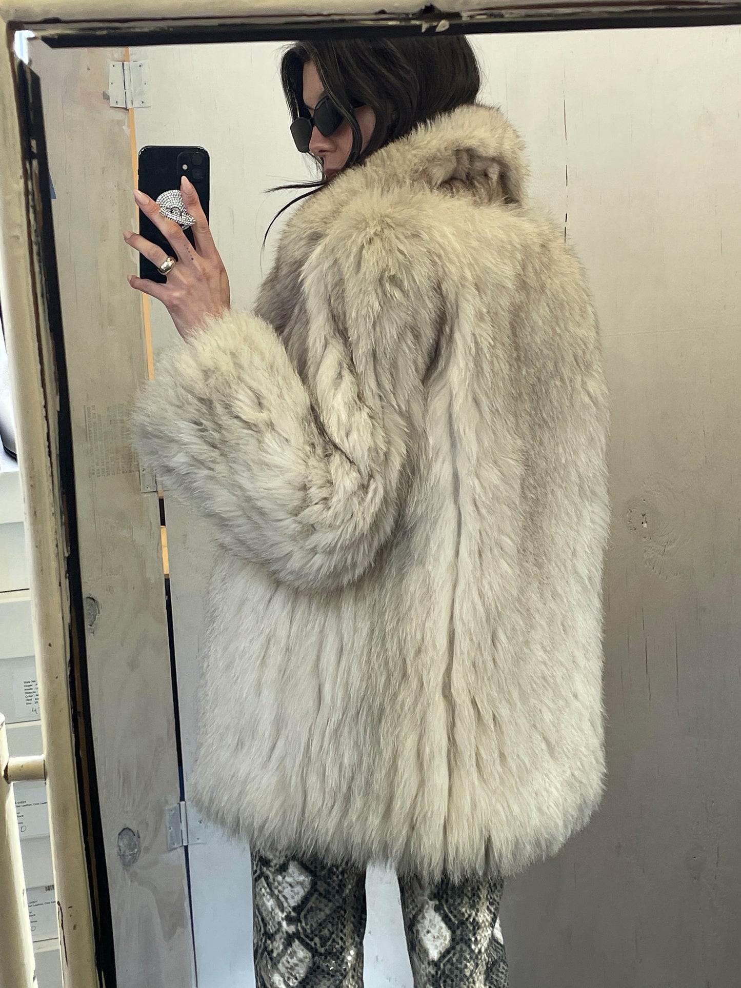 1969 White Fox Fur Coat