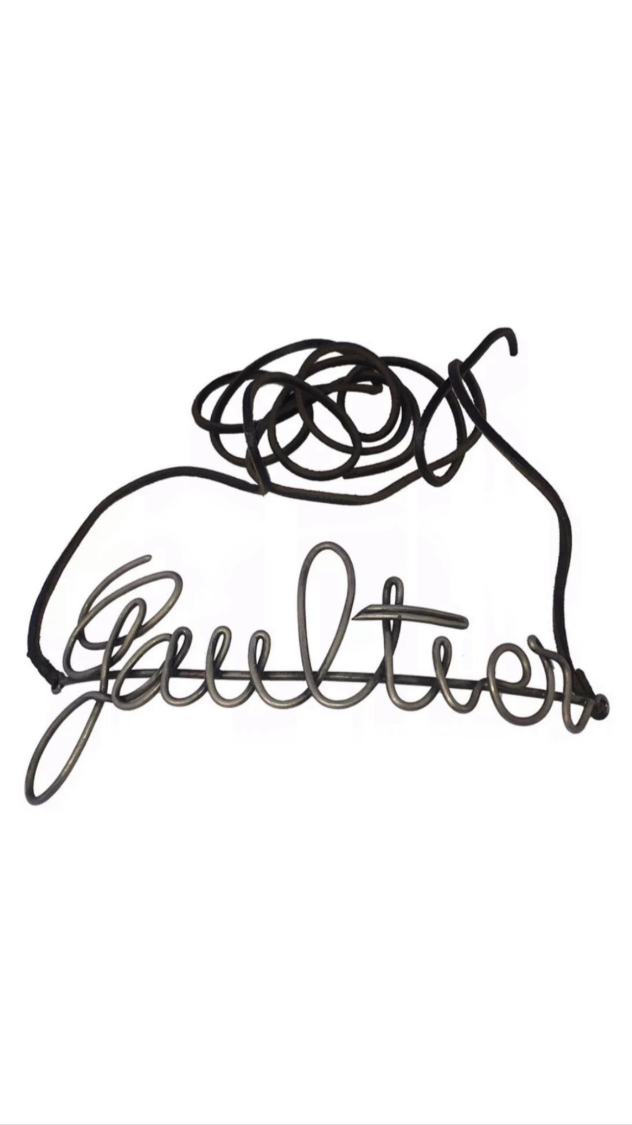 Jean Paul Gaultier Rare SS 2003 Cursive Logo Belt