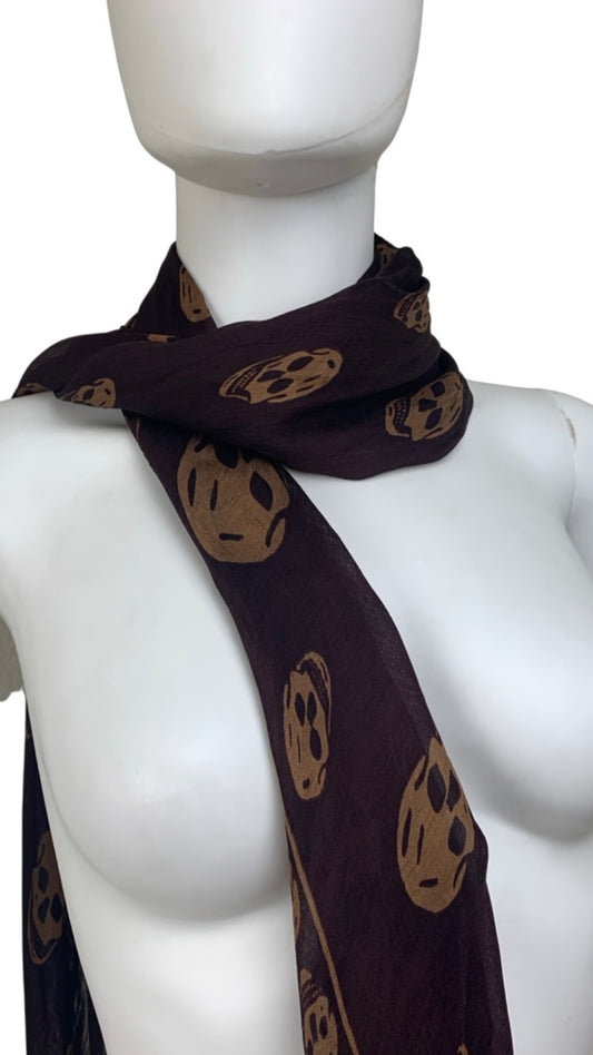 Alexander McQueen FW 2003 Silk Skull Scarf