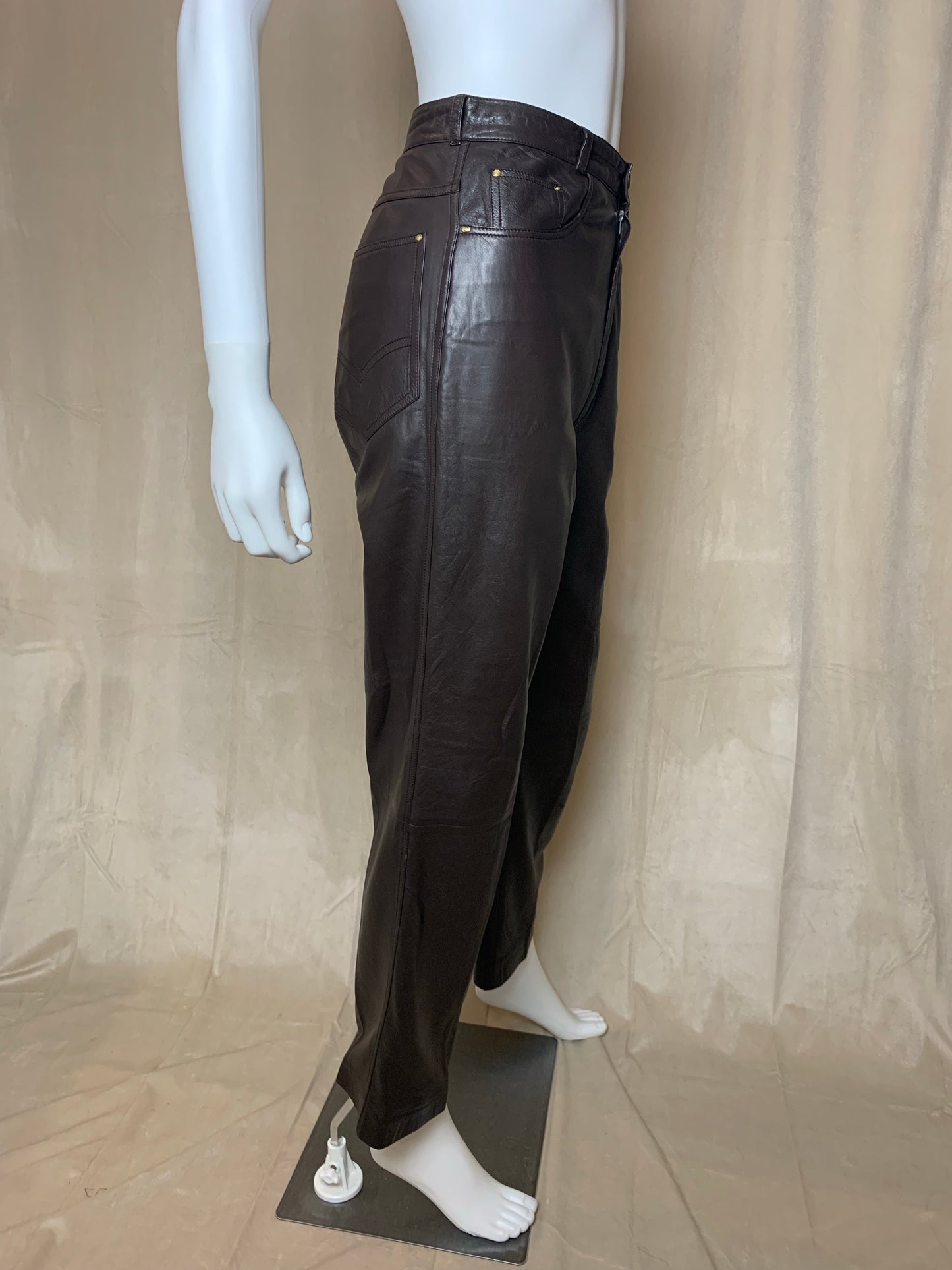 Gucci 1970’s High-Waisted Leather Pants