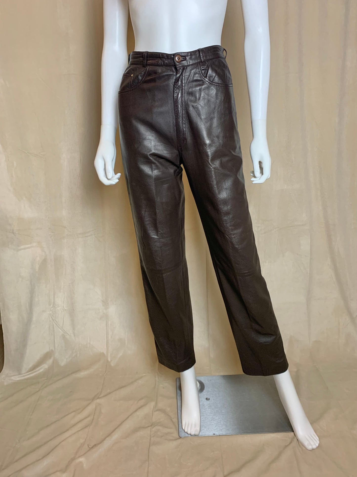 Gucci 1970’s High-Waisted Leather Pants