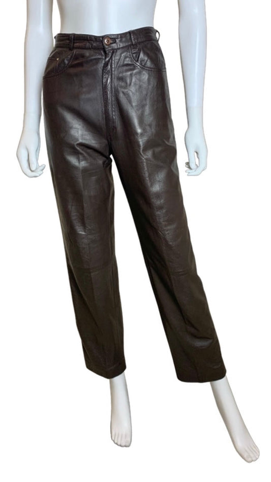 Gucci 1970’s High-Waisted Leather Pants