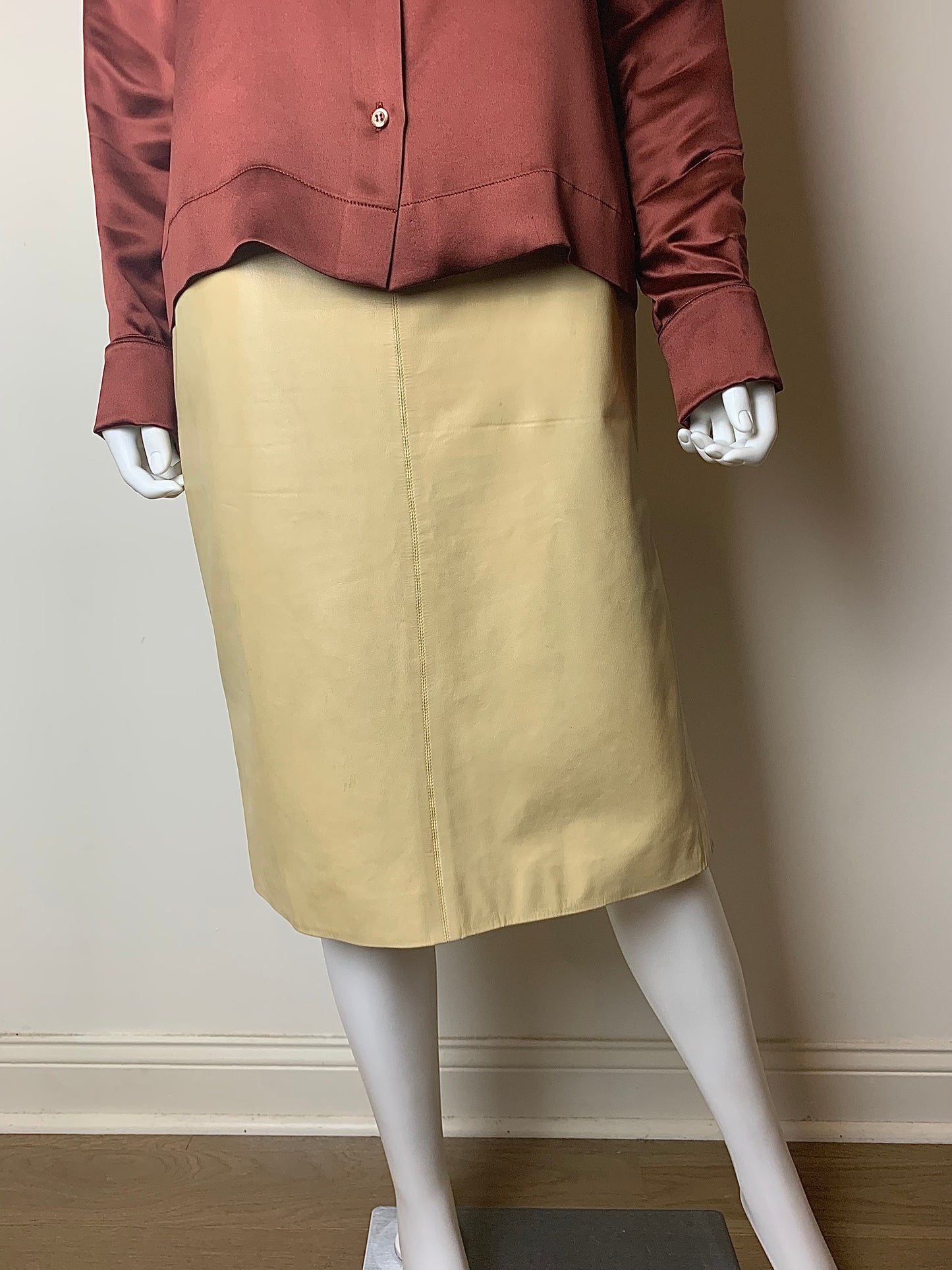 YSL Vintage Leather Skirt