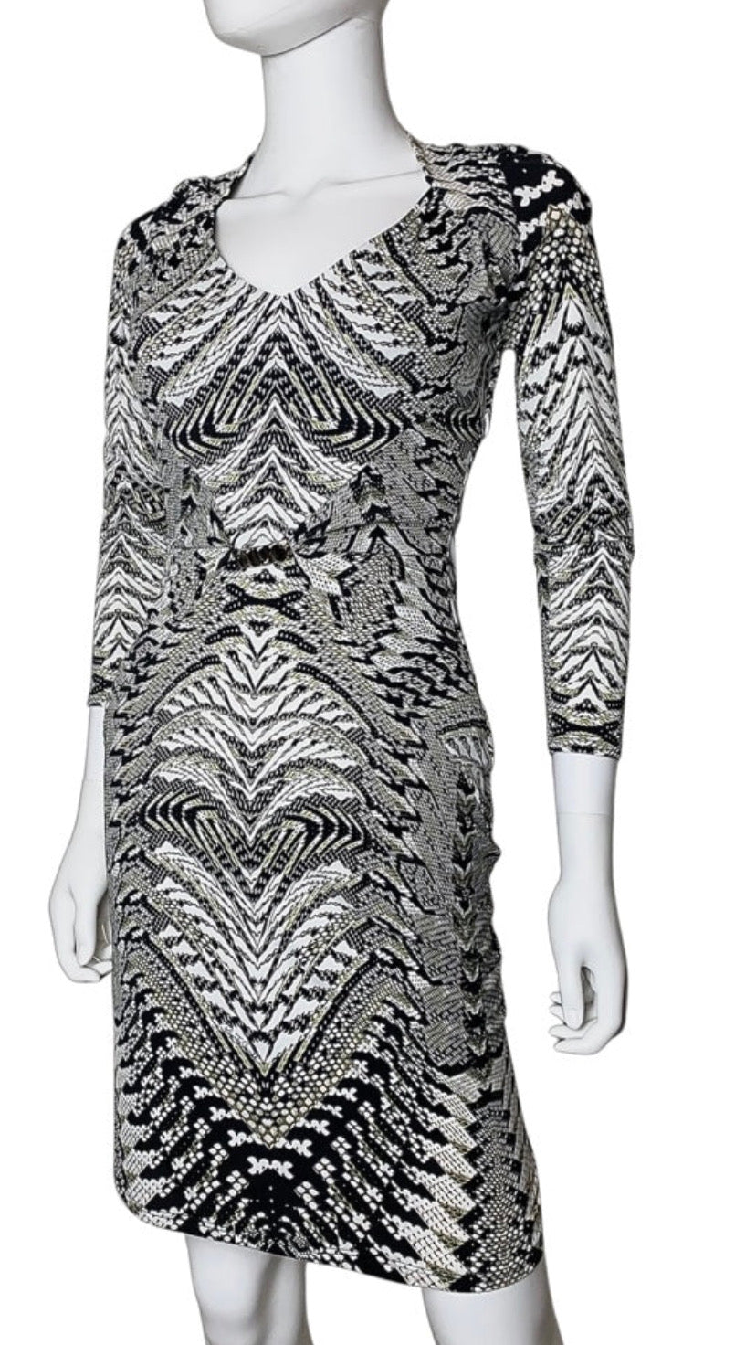 Roberto Cavalli Vintage Printed Midi Dress