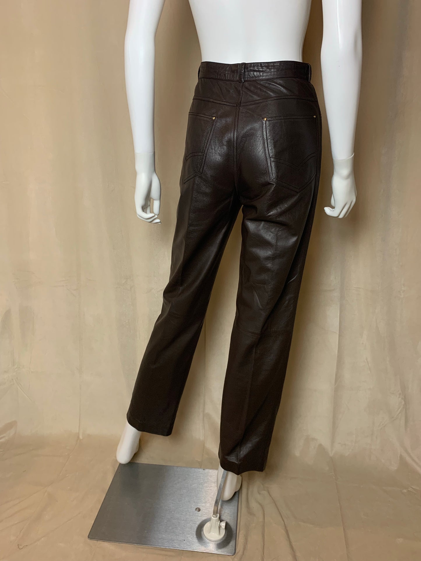 Gucci 1970’s High-Waisted Leather Pants