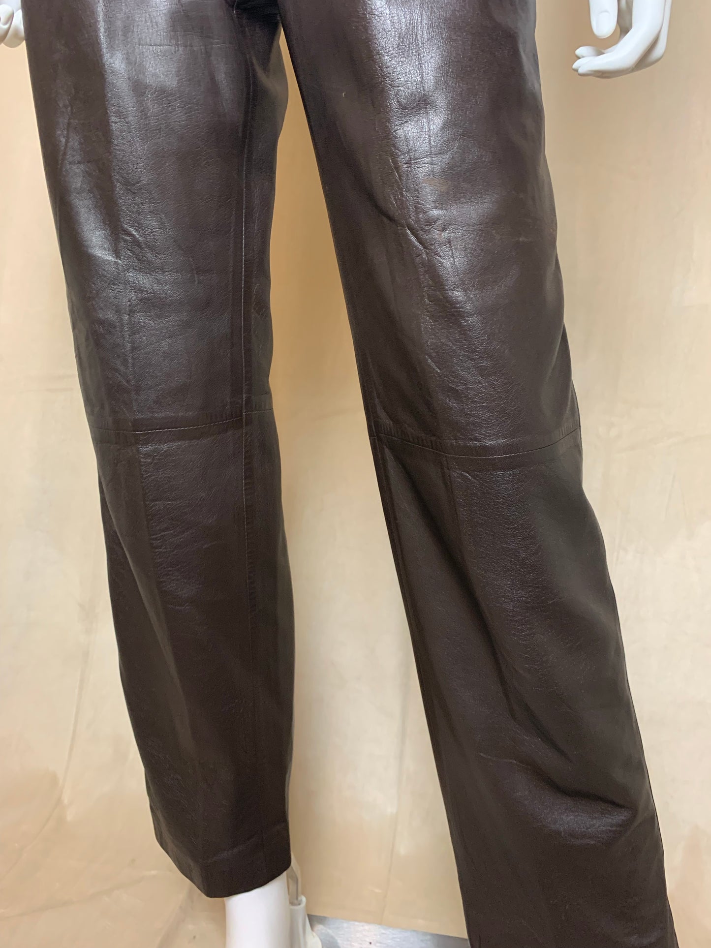 Gucci 1970’s High-Waisted Leather Pants