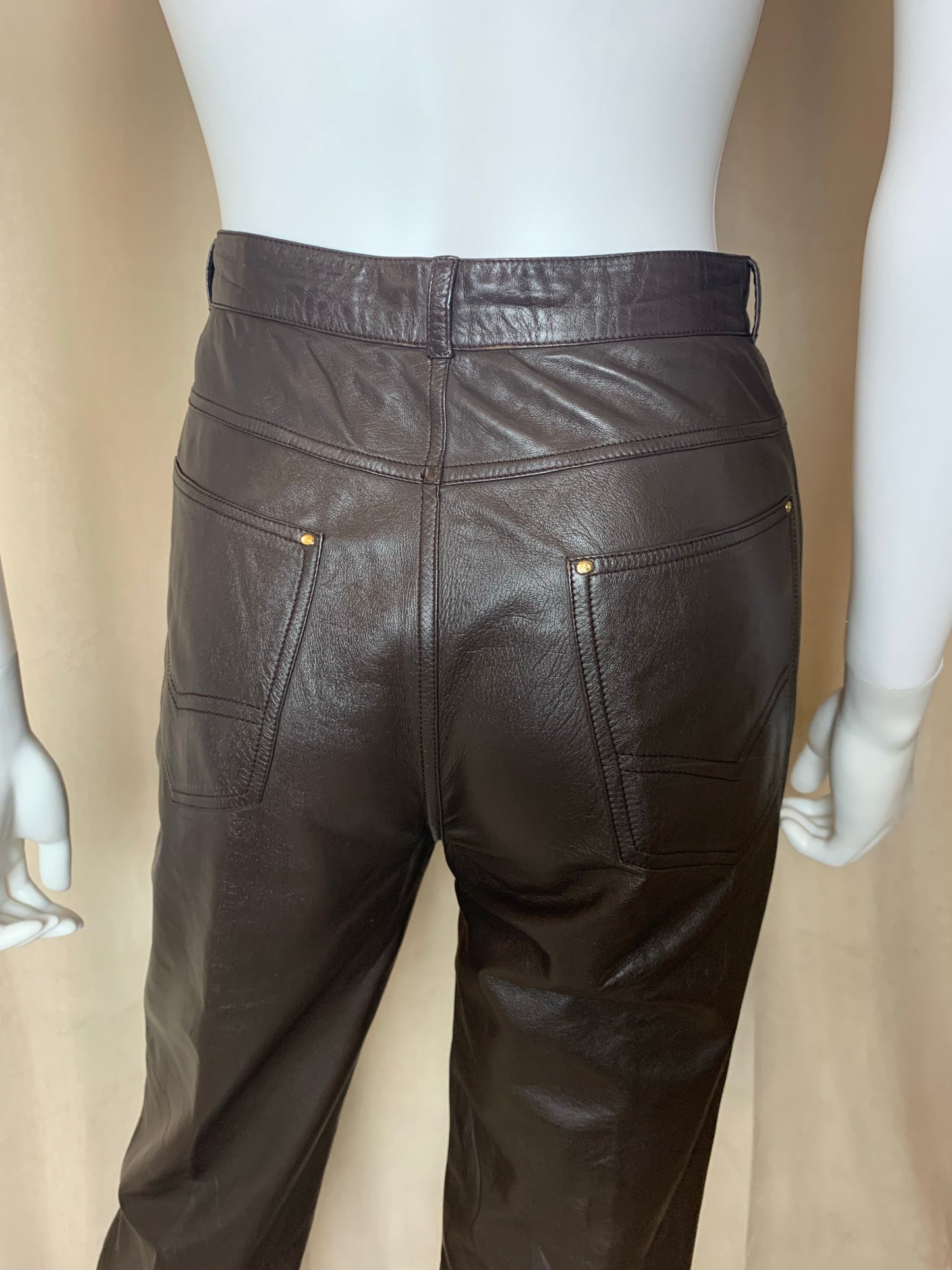 Gucci 1970’s High-Waisted Leather Pants